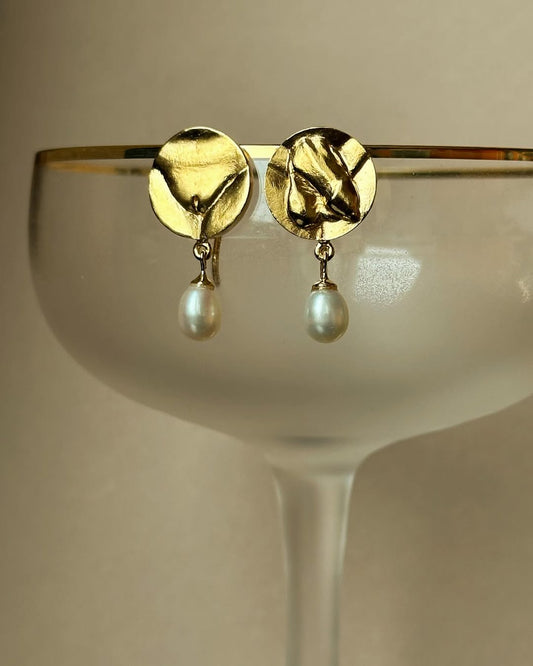 Picky Finders Store. Born for Love Earrings. Gold-Plated Sterling Silver. By Ellina Iva 1