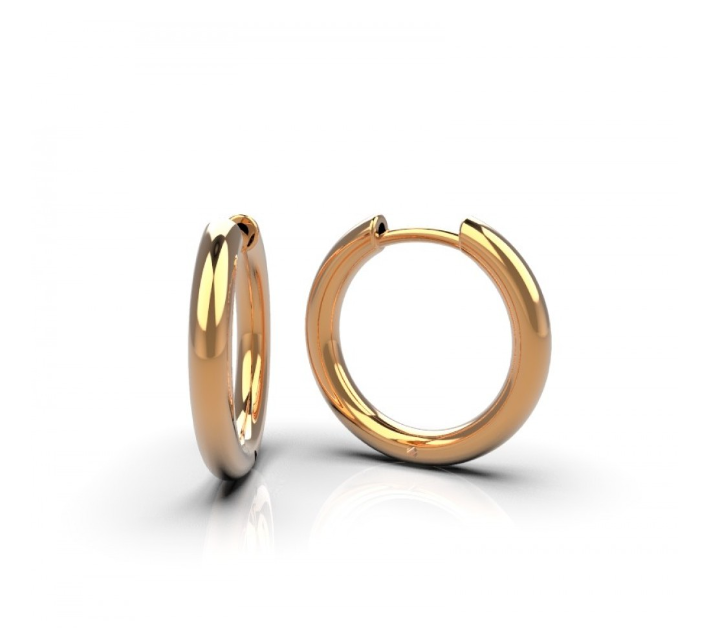 Picky Finders Store. Hoops Earrings Gold Gilded Medium 01. Sterling Silver. By Siayvo.