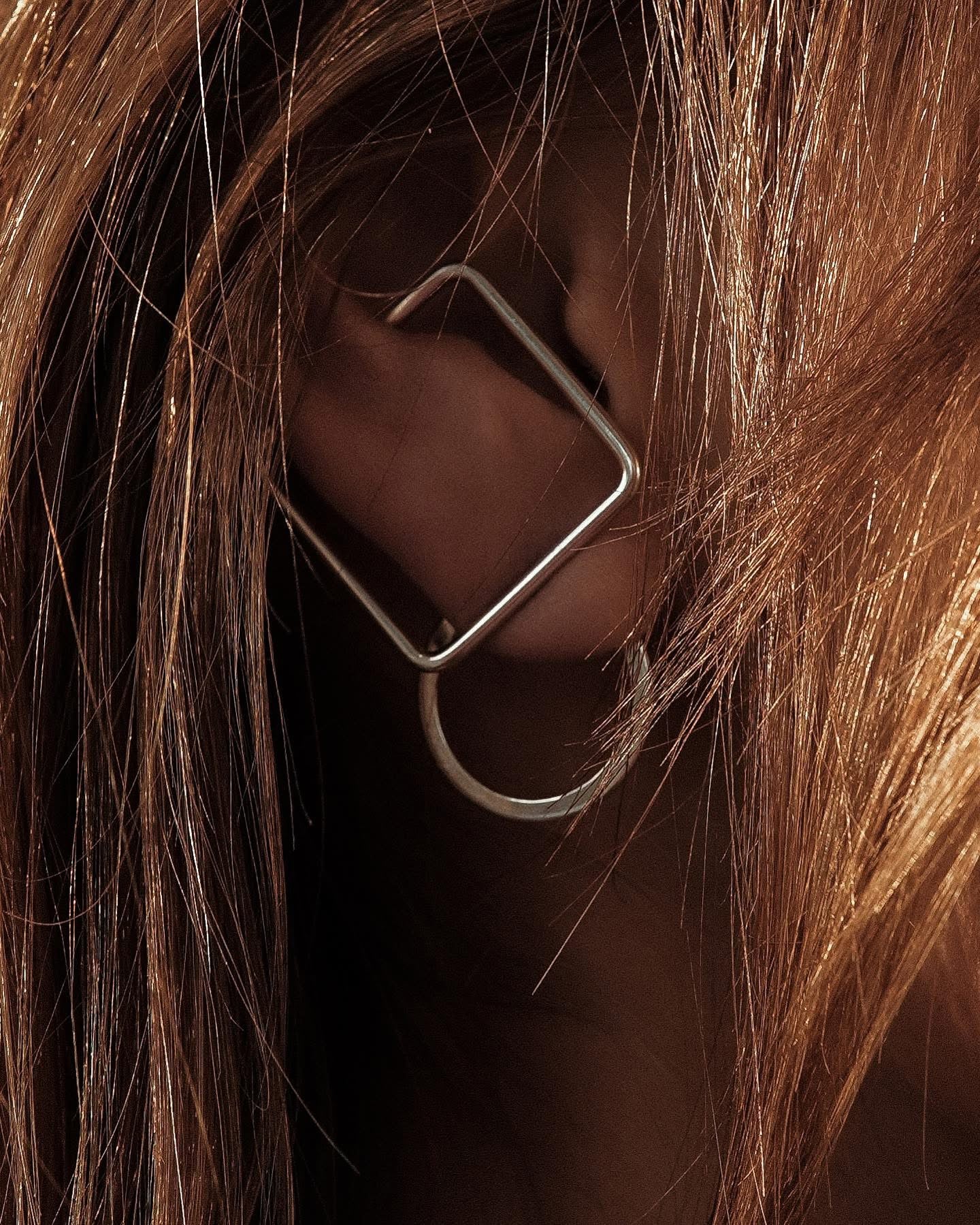 Picky Finders Store. Frame Ear Climber and a Back Circle. Sterling Silver. By Kozar 3
