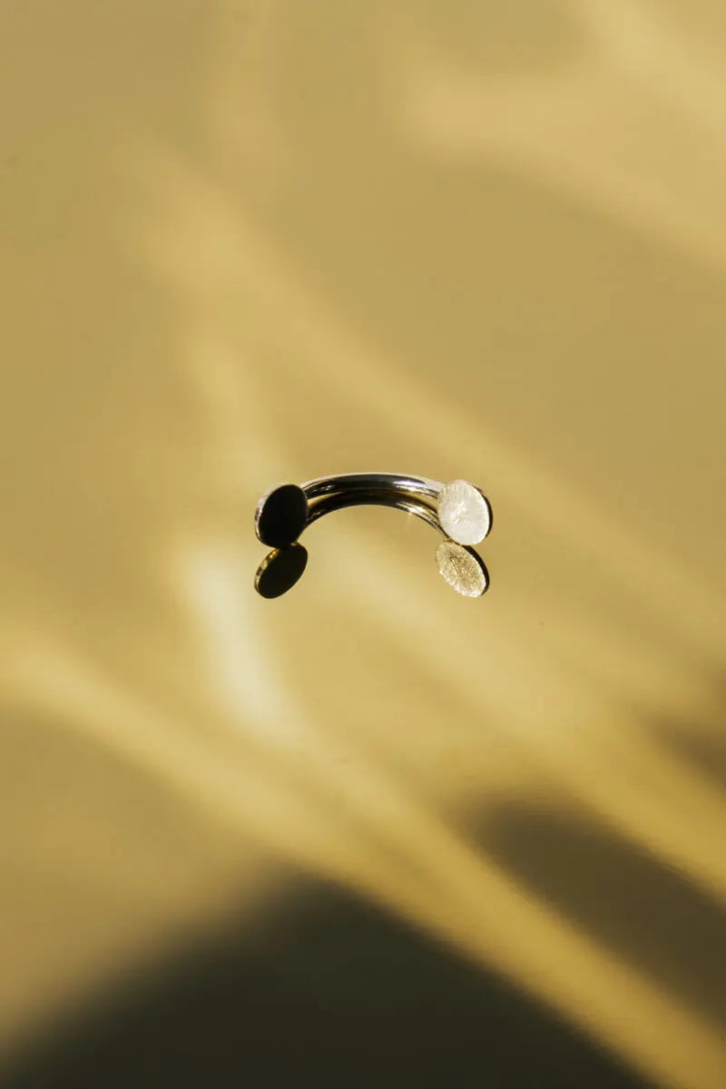 Picky Finders Store. Nose with disks 4. Sterling Silver. By Kozar