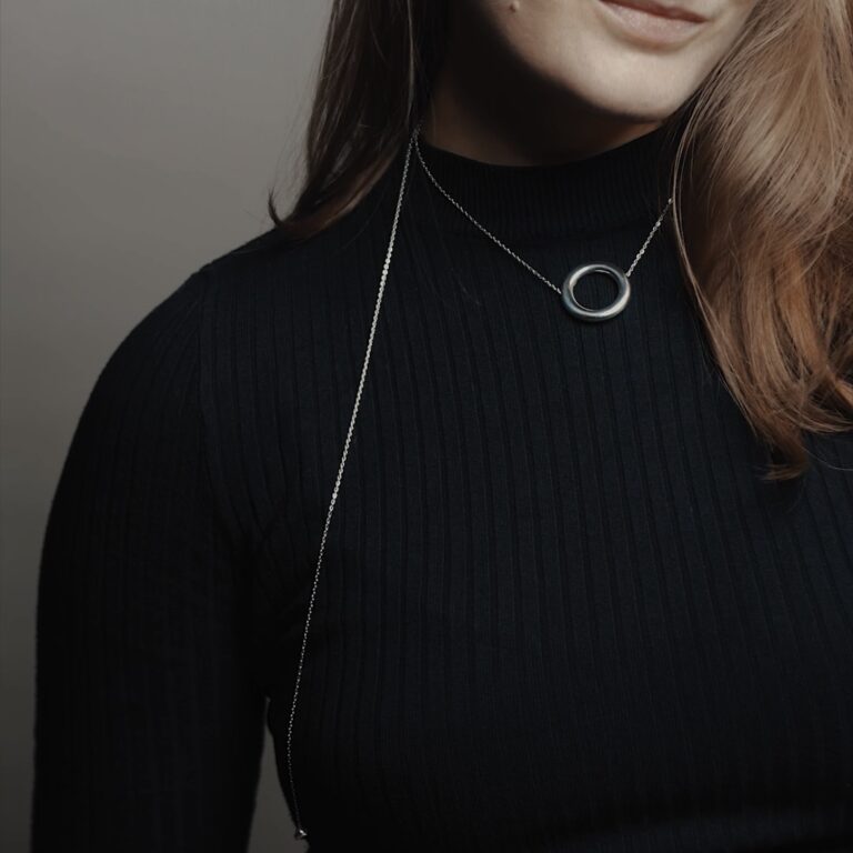 Picky Finders Store. Saturn Bubble Pendant. Sterling Silver. By Kozar 6