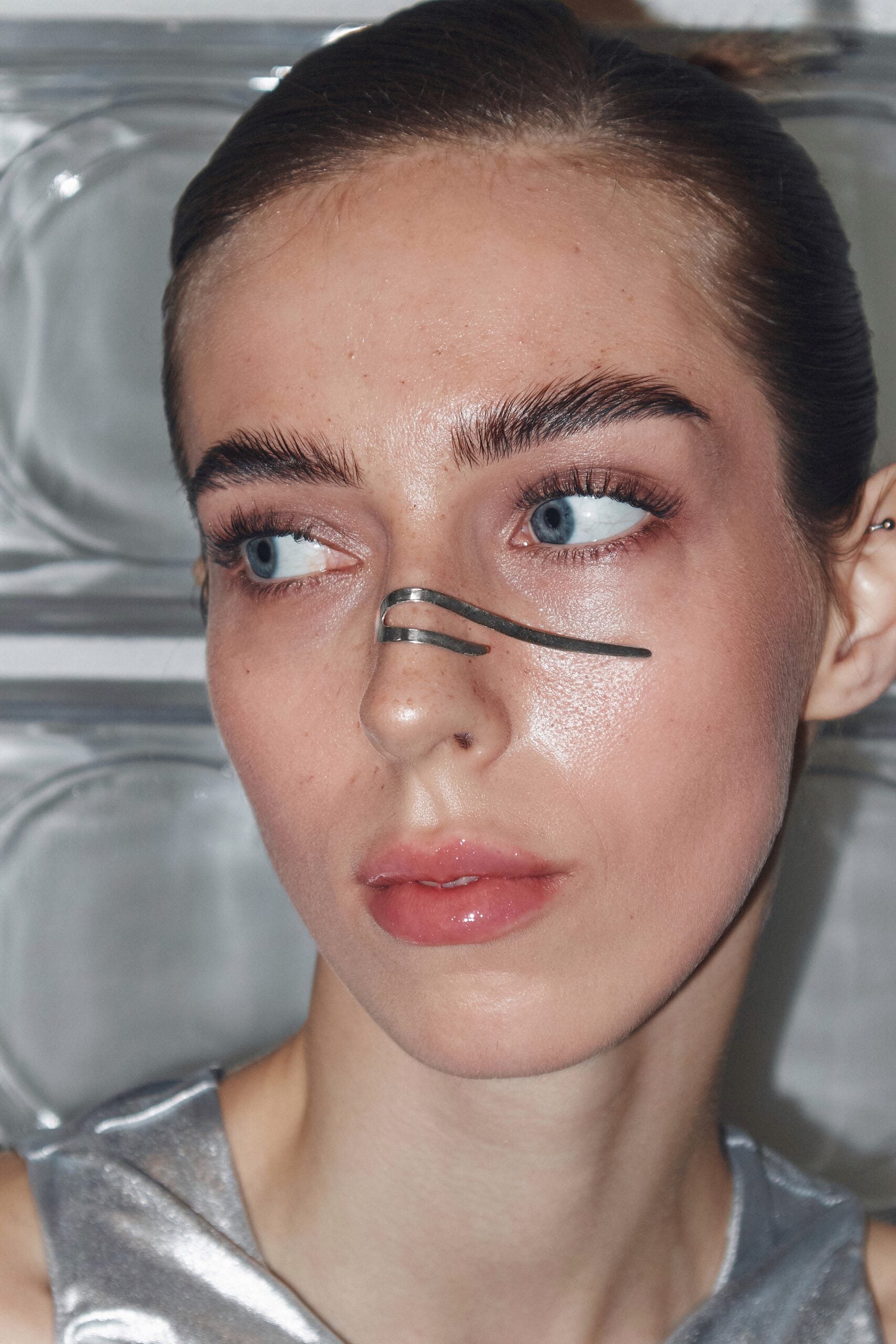 Wave Nose Cuff (no piercing required). Sterling silver. Picky Finders.