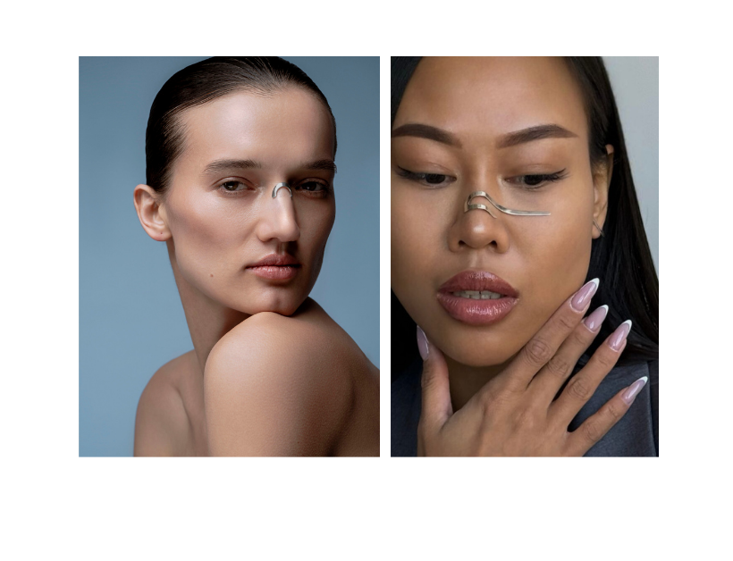 two women with nose bridge jewelry