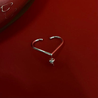 Heart Silver Ear Climber by Kozar at Picky Finders Store_04