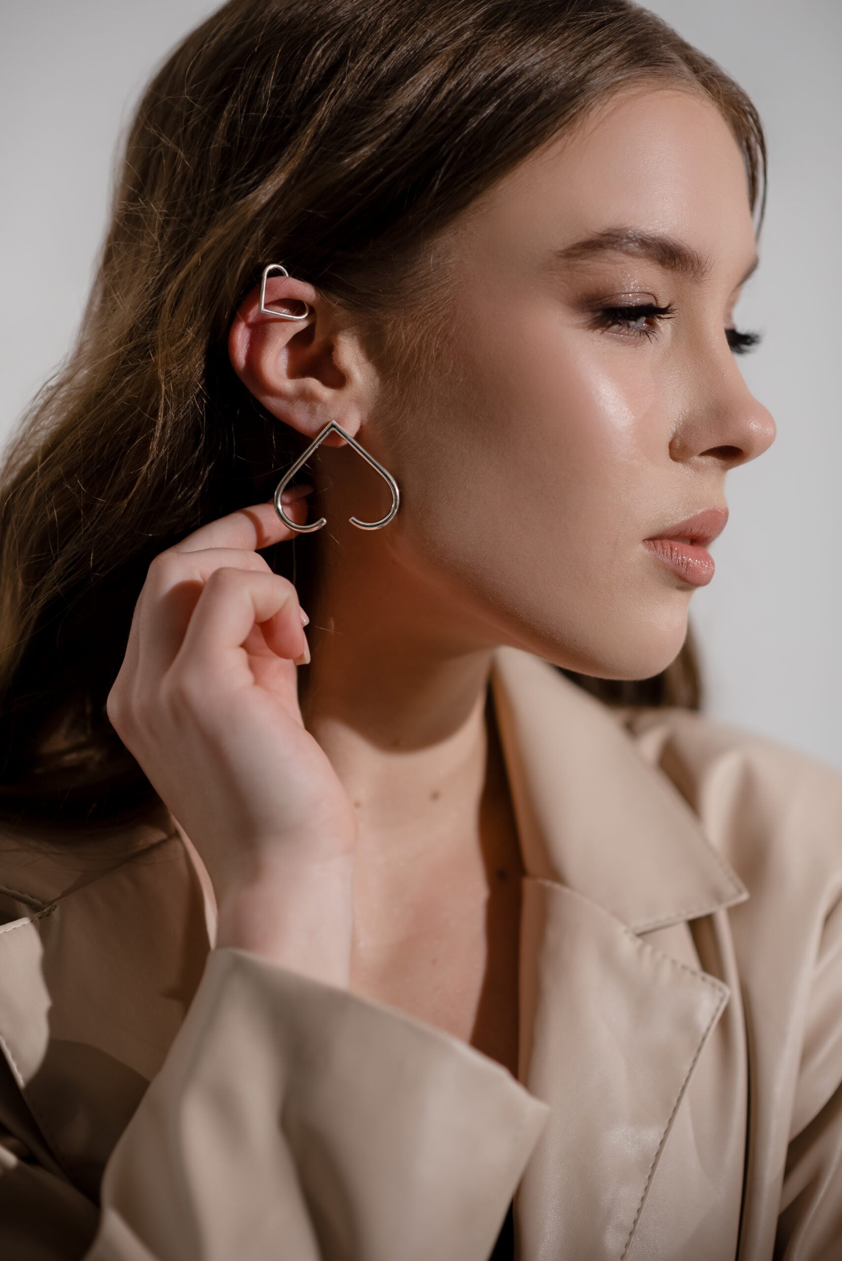 Heart Silver Ear Cuff by Kozar at Picky Finders Store_06