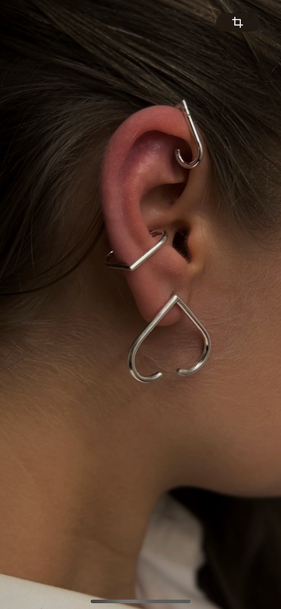 Heart Silver Ear Cuff by Kozar at Picky Finders Store_07