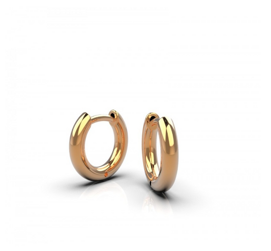 Picky Finders Store. Hoops Earrings Small Gold Gilded 01. Sterling Silver. By Siayvo.