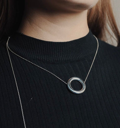 Picky Finders Store. Saturn Bubble Pendant. Sterling Silver. By Kozar 5