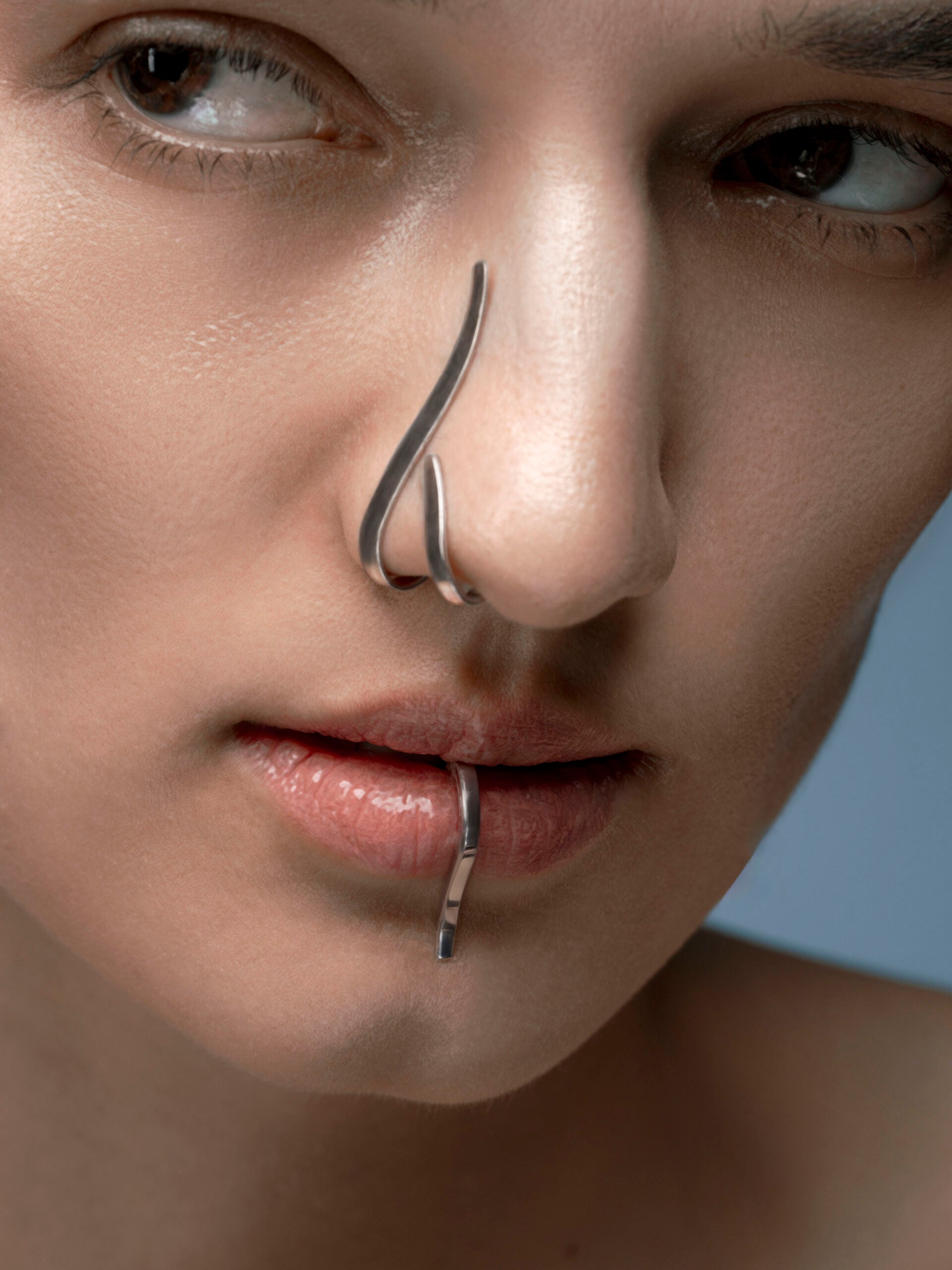 Silver Nose Cuff Sake by Kozar at Picky Finders Store_01